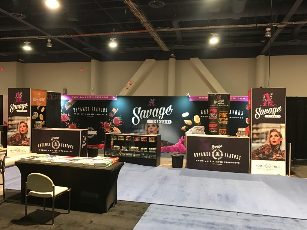 Savage E Liquid Tradeshow Booth TPE Las Vegas