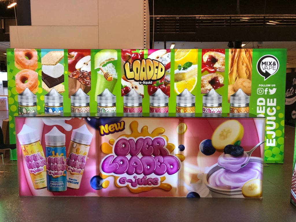 Loaded E-Juice Tradeshow Booth in Copenhagen Denmark