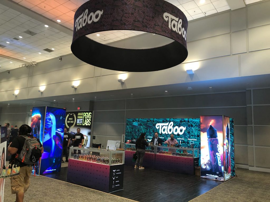 Taboo E-Liquid Tradeshow Booth at ECC Pomona