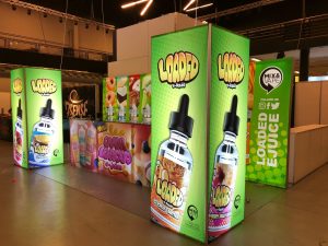 Loaded E-Juice Tradeshow Booth in Copenhagen Denmark