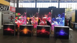 Juice Roll Upz Tradeshow Booth at Colombia Vape Show