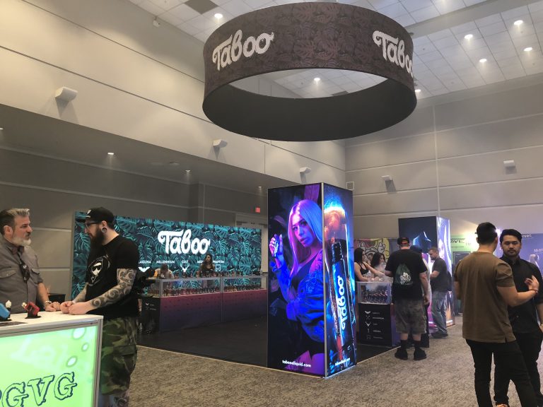 Taboo E-Liquid Tradeshow Booth at ECC Pomona