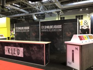 Kilo E-Liquids Tradeshow Booth at Vaper Expo UK
