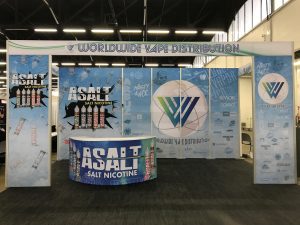 Worldwide Vape Distribution Tradeshow Booth Vape Showcase