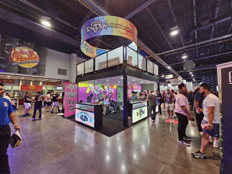 Exodus Enterprises 20x20 Trade Show Booth at Champs Trade Show Vegas July 2023