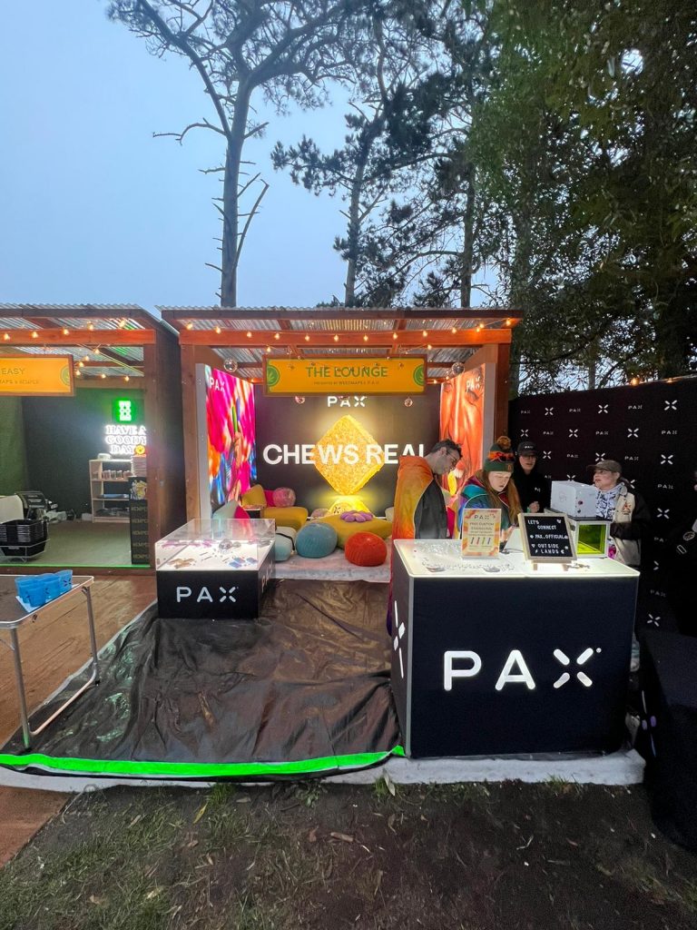 PAX Outdoor Booth at Outside Lands 2023 in San Francisco