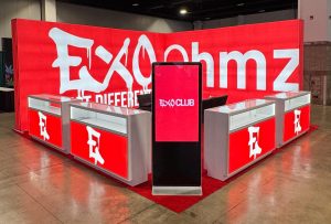 Exodus Ohmz 20x20 Trade Show Booth at Champs Trade Show Denver September 2024