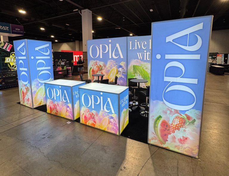Opias and Infuzed 20x30 Trade Show Booth at Champs Trade Show Denver September 2024