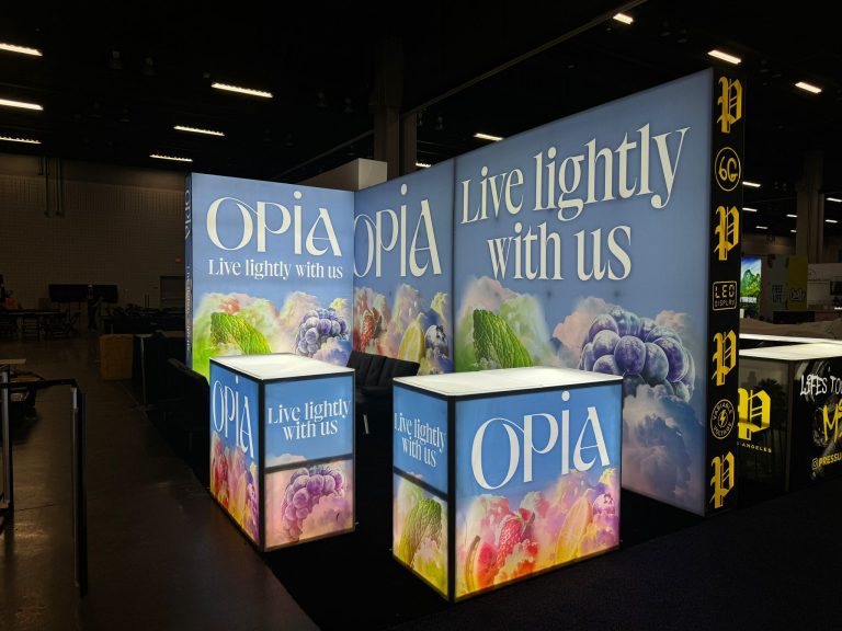 Pressure LA and Opia 20x20 Trade Show Booth at Alternative Products Expo Atlanta, GA